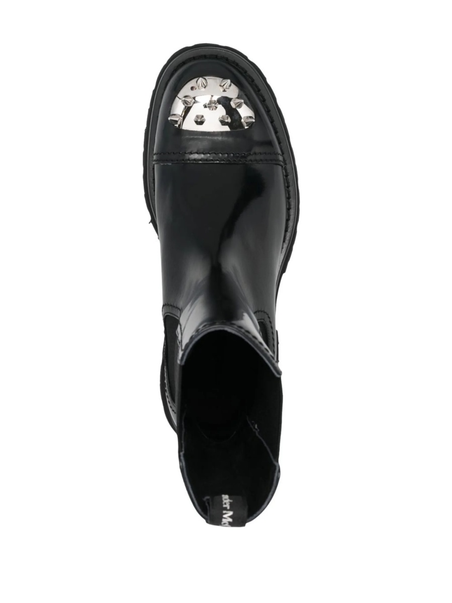 Bocanci Alexander McQueen negri din piele - Img 4
