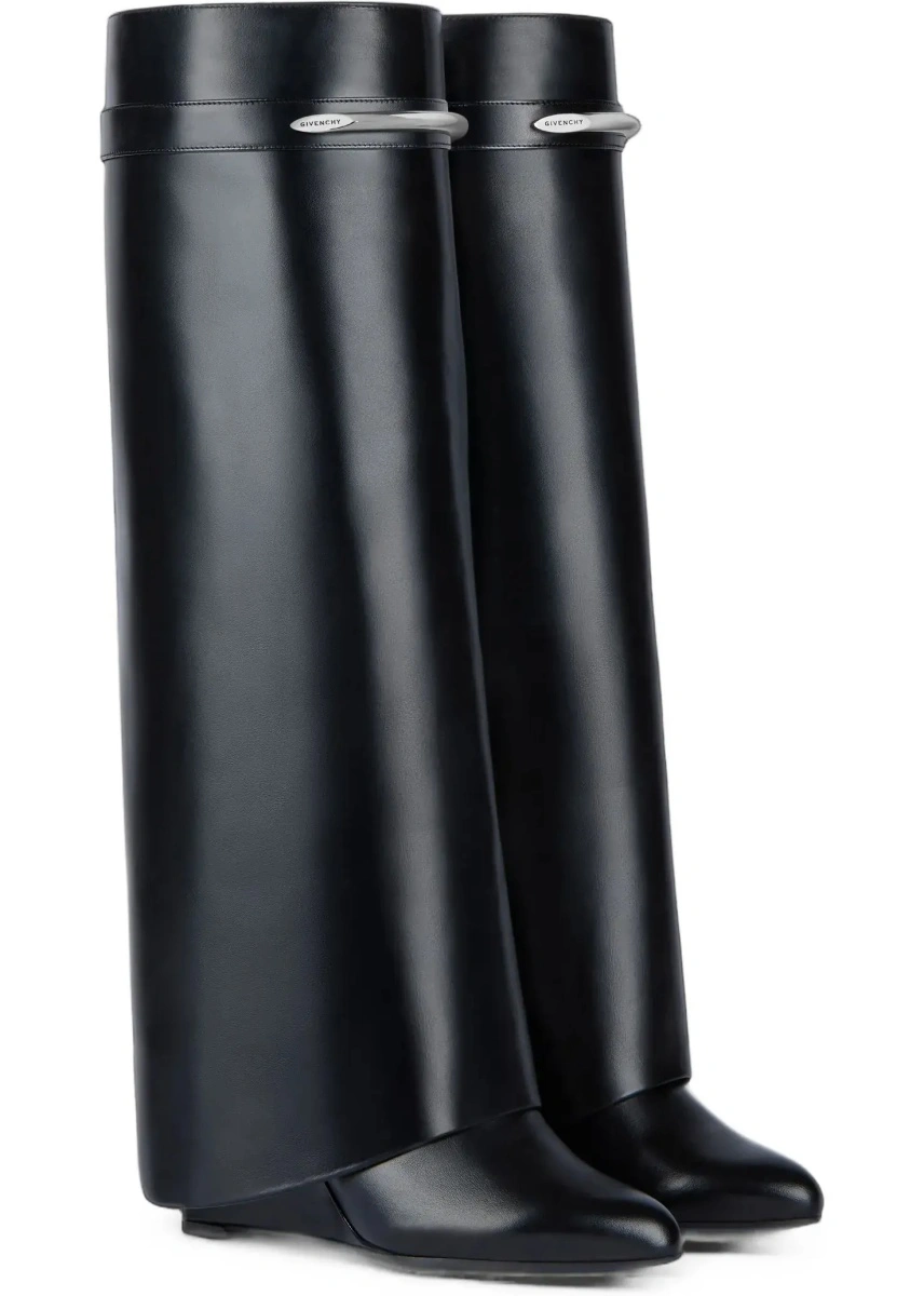 Bocanci casual Givenchy negri din piele - Img 4