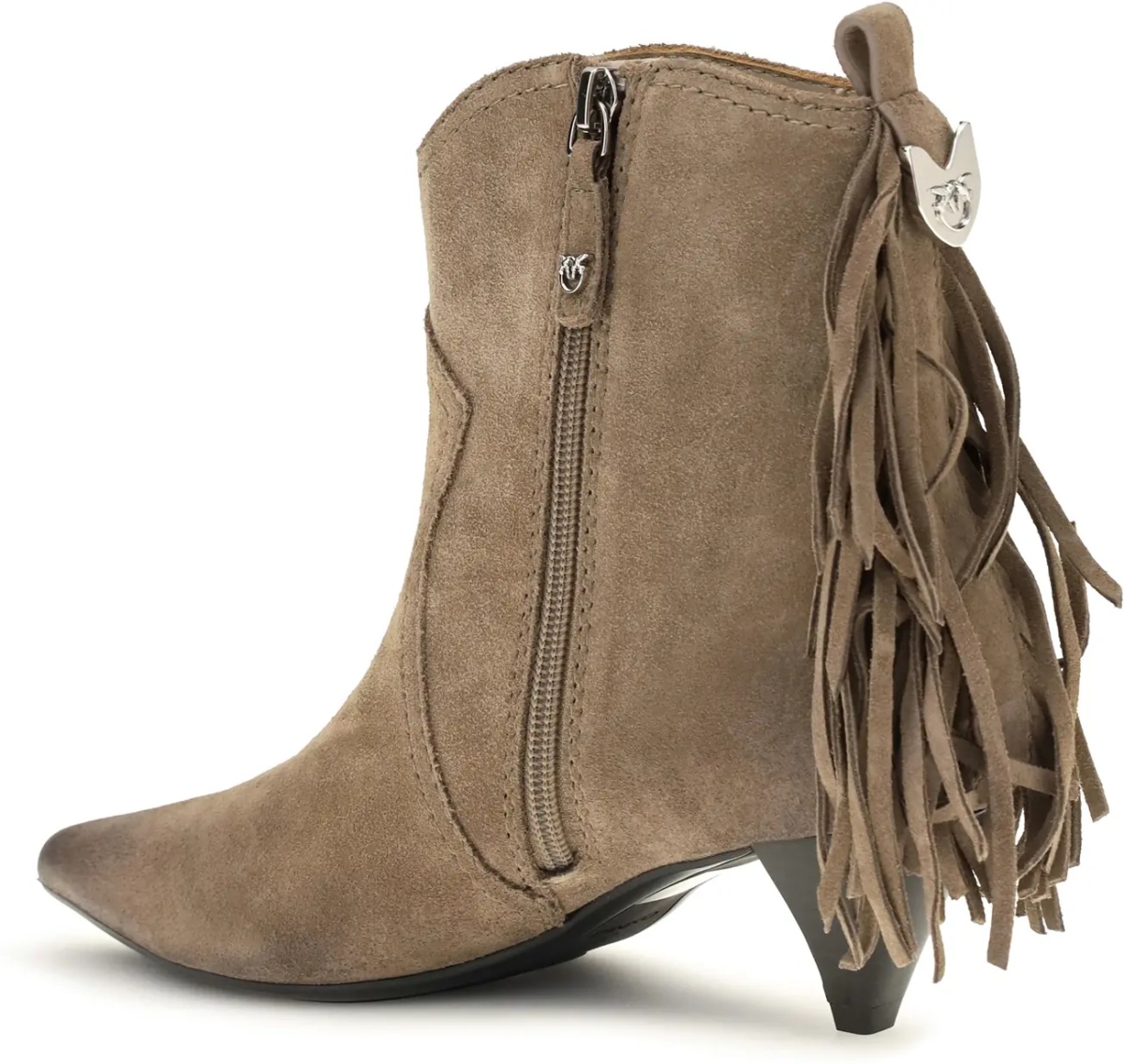 Bocanci Suede leather Didi ankle Boots with fringes - Img 3