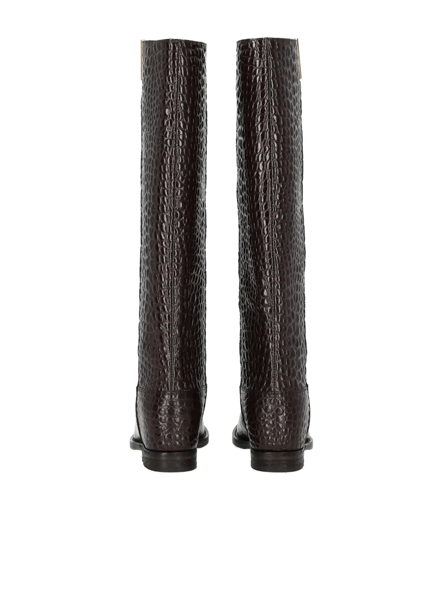 Bocanci V-CUT CROC-EMBOSSED BOOT - Img 4