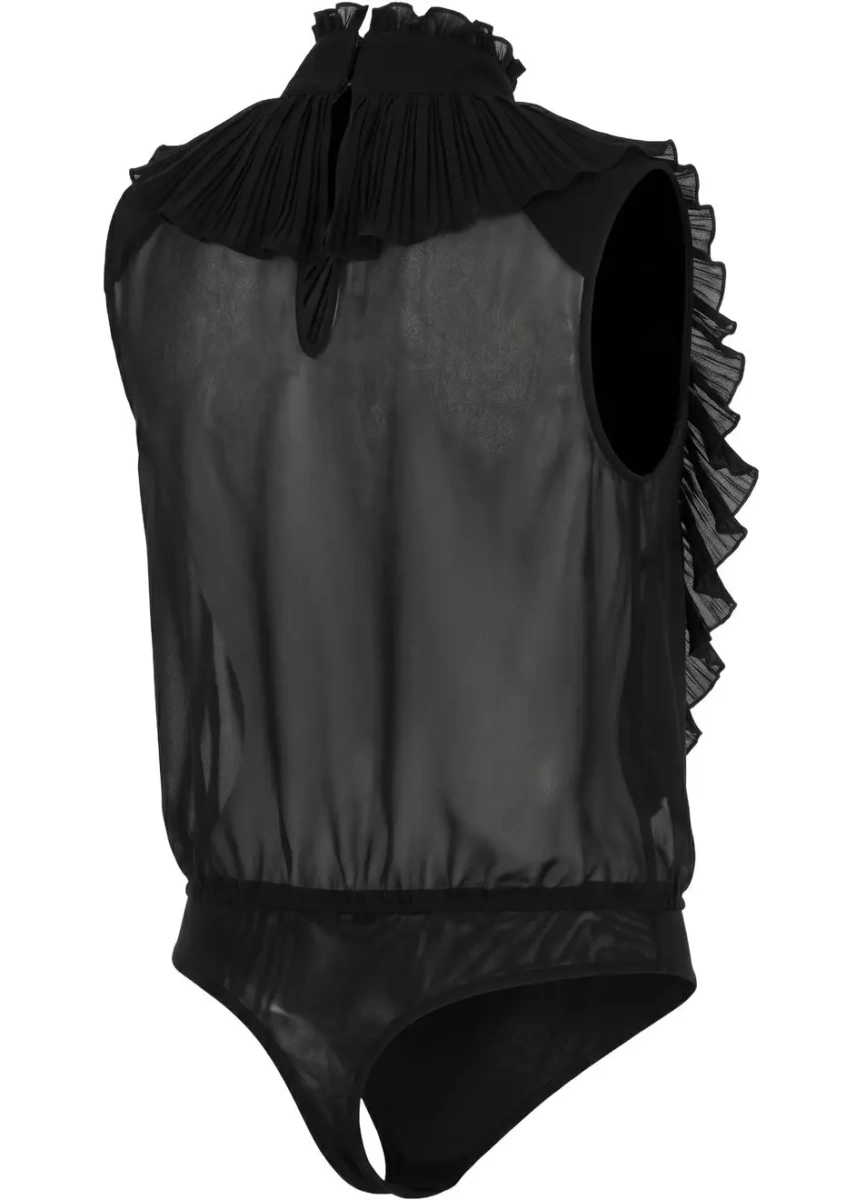Body-uri Bodysuit with high collar and ruffle details - Img 2