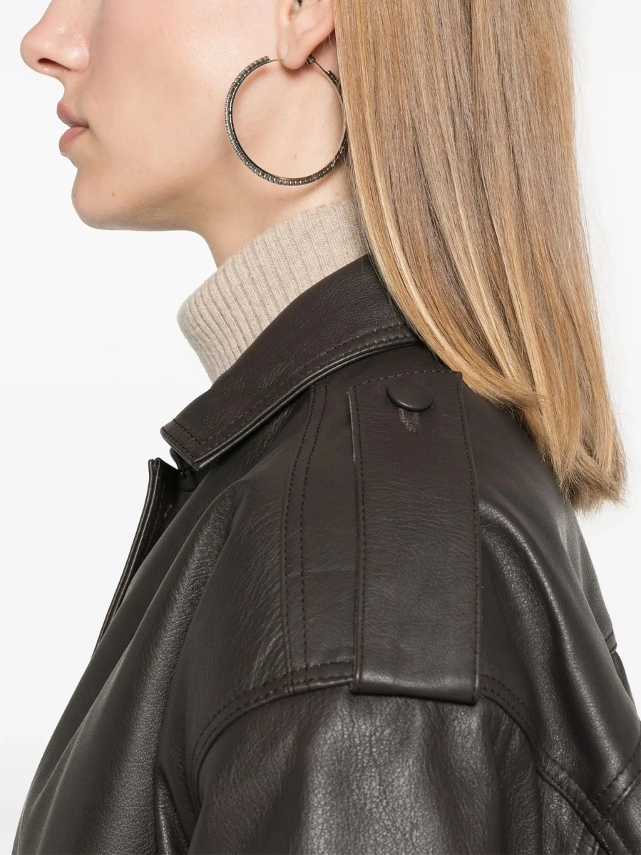 Bomber Charlie Ares leather Bomber Jacket - Img 7