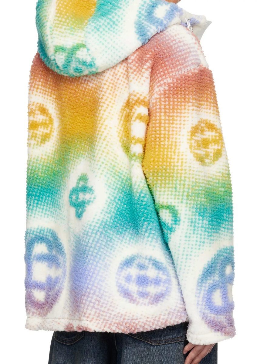 Bomber Halftone Monogram Fleece Jacket - Img 3