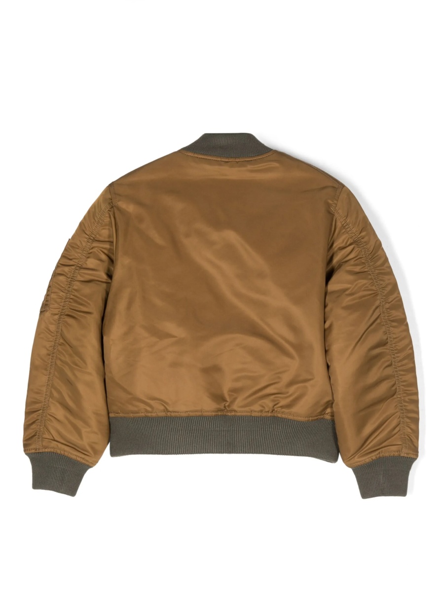 Bomber jacket Diesel verde din nylon si vascoza - Img 2