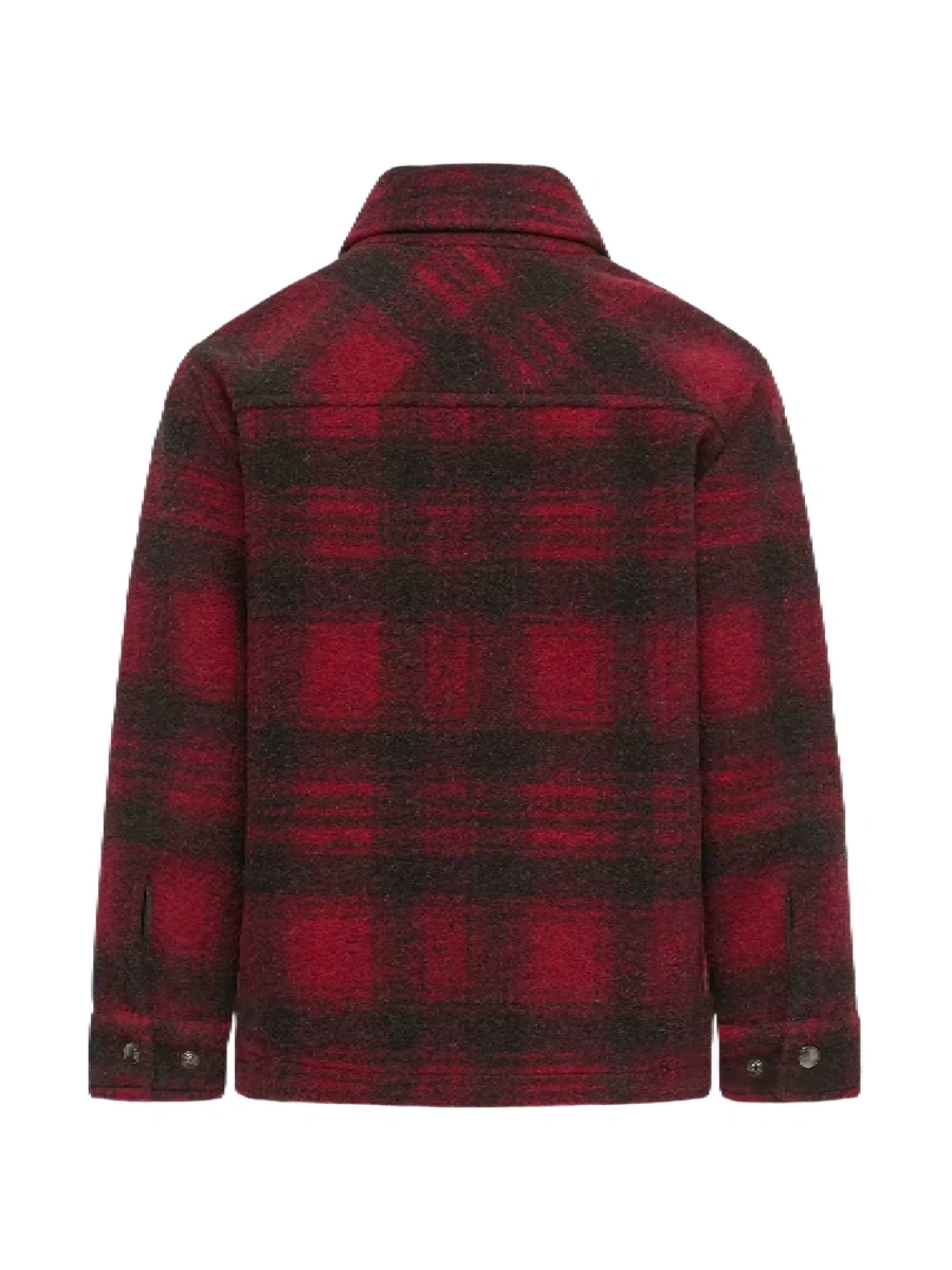 Bomber jacket Moncler rosie din polyester si lana - Img 2