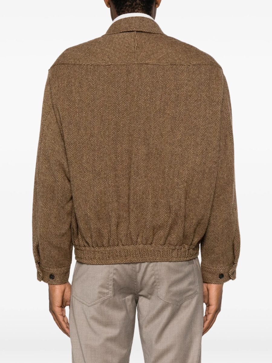 Bomber jacket Ralph Lauren maro din lana - Img 4