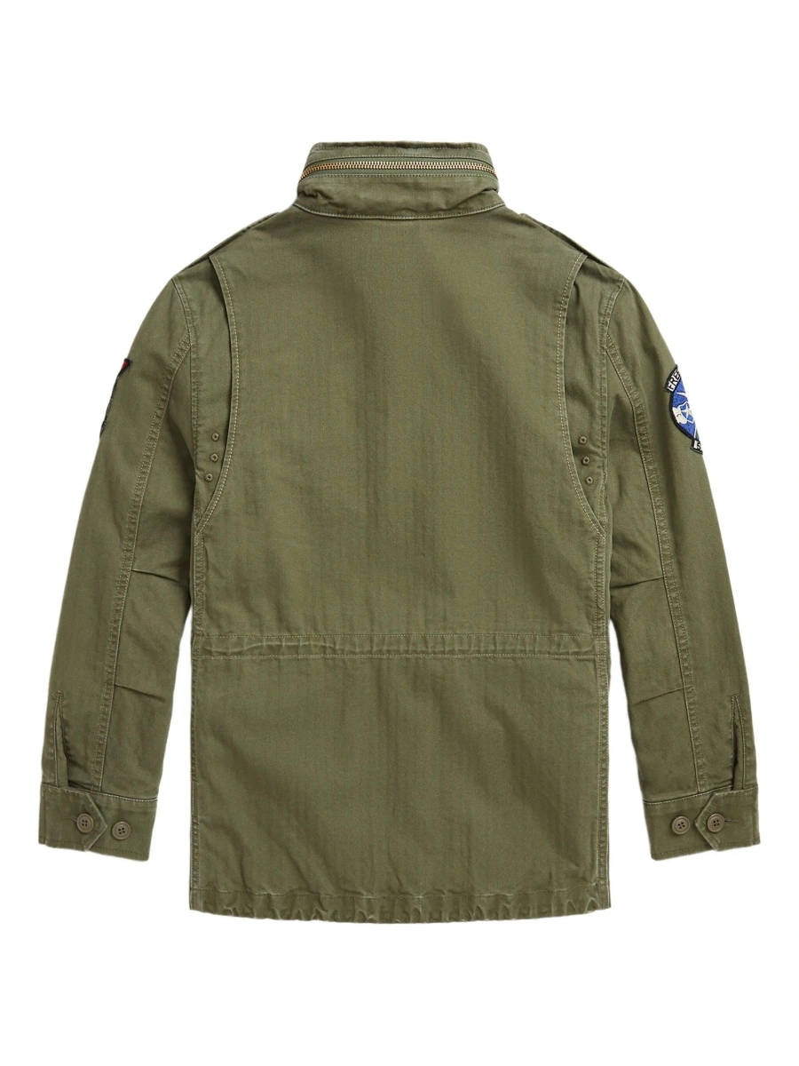 Bomber jacket Ralph Lauren verde din bumbac - Img 3