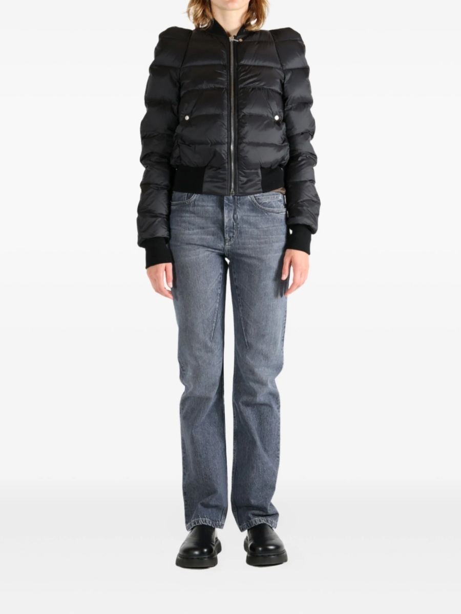 Bomber jacket Rick Owens neagra din lana si nylon - Img 2