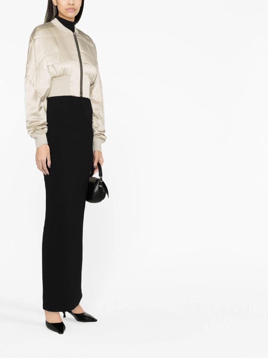 Bomber jacket Rick Owens neutra din lana si matase - Img 3