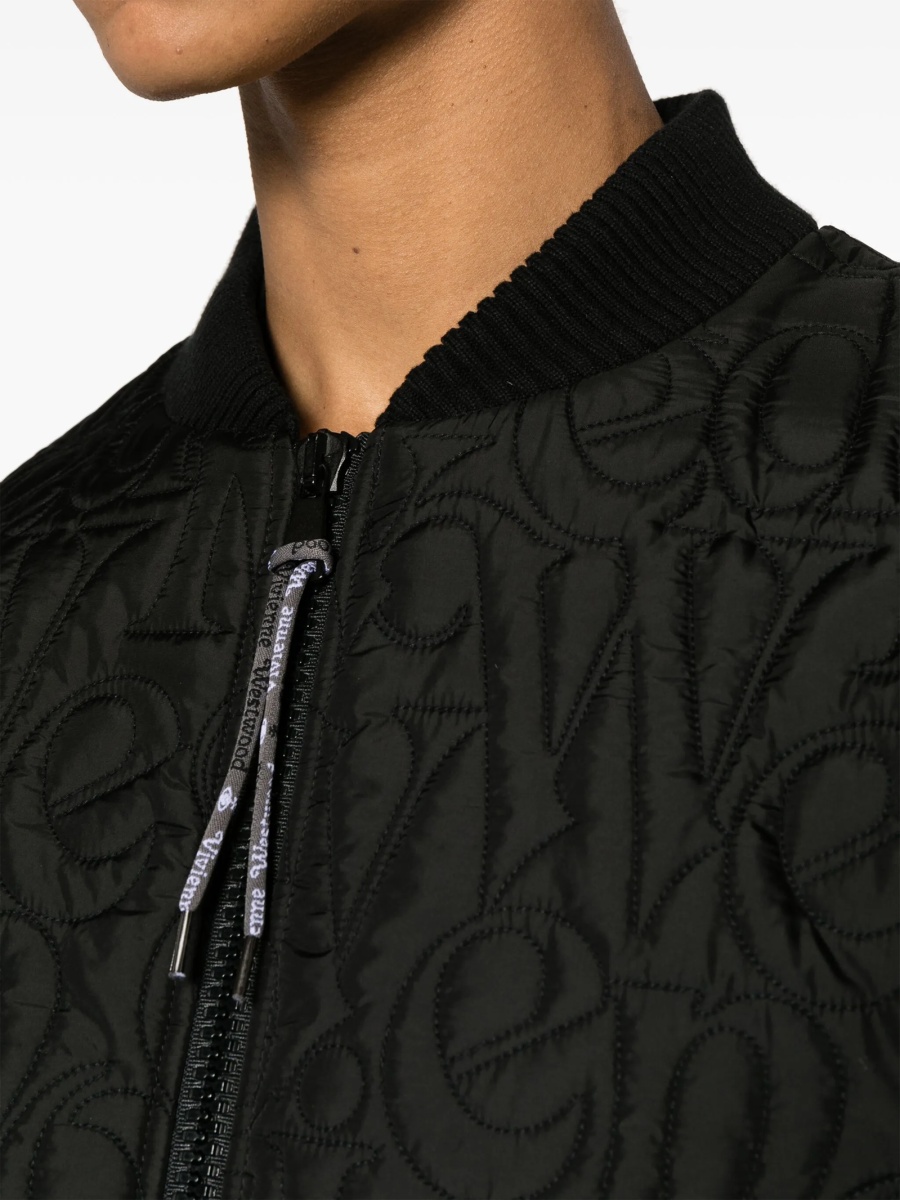 Bomber jacket Vivienne Westwood neagra din poliamida - Img 5