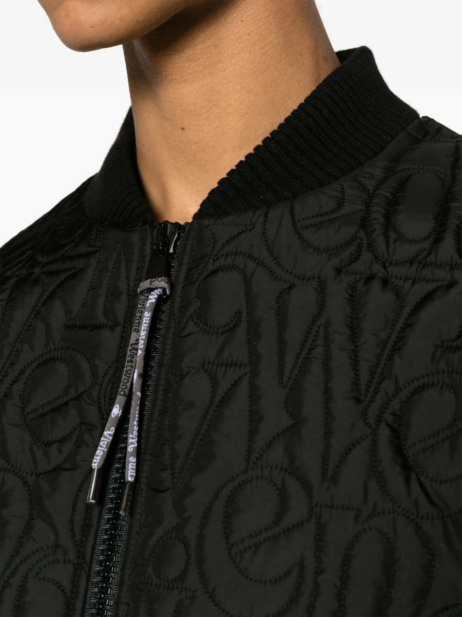 Bomber jacket Vivienne Westwood neagra din poliamida - Img 5