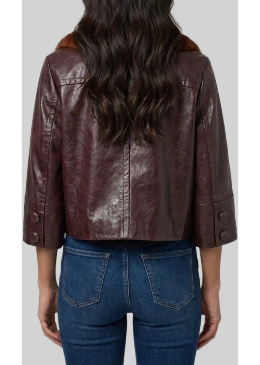 Bomber Short Leather Jacket - Img 2