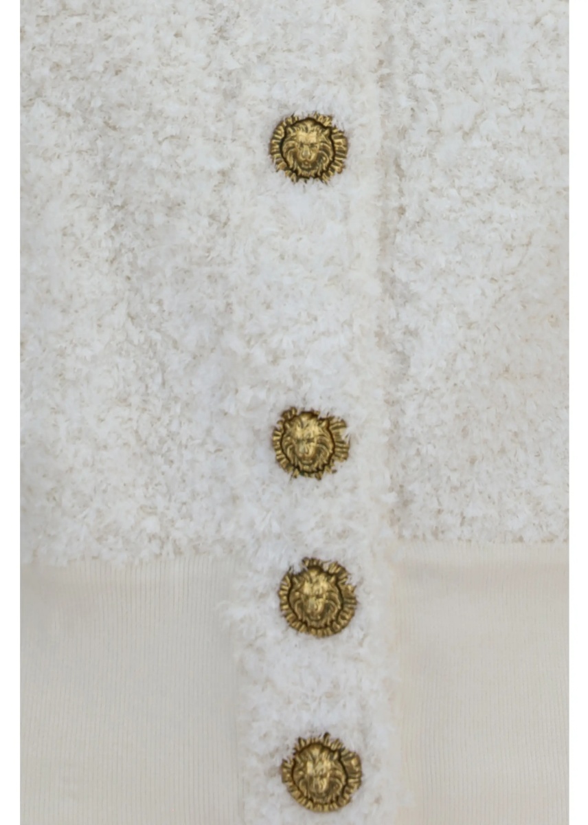Bomber Tweed bomber Jacket with lion-head buttons - Img 3