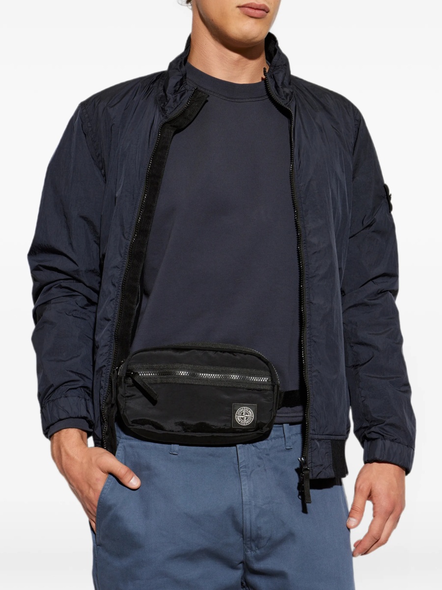 Borseta Stone Island neagra din poliamida - Img 2