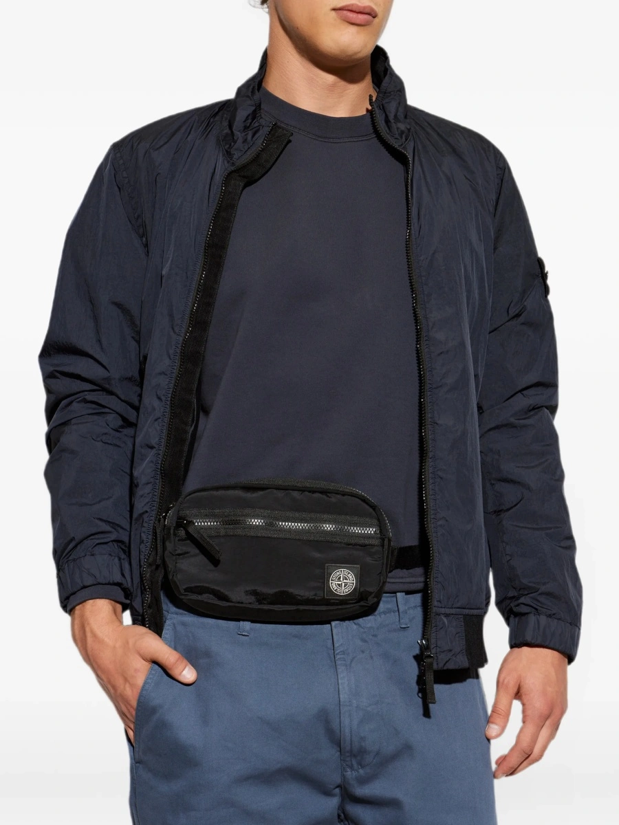 Borseta Stone Island neagra din poliamida - Img 2