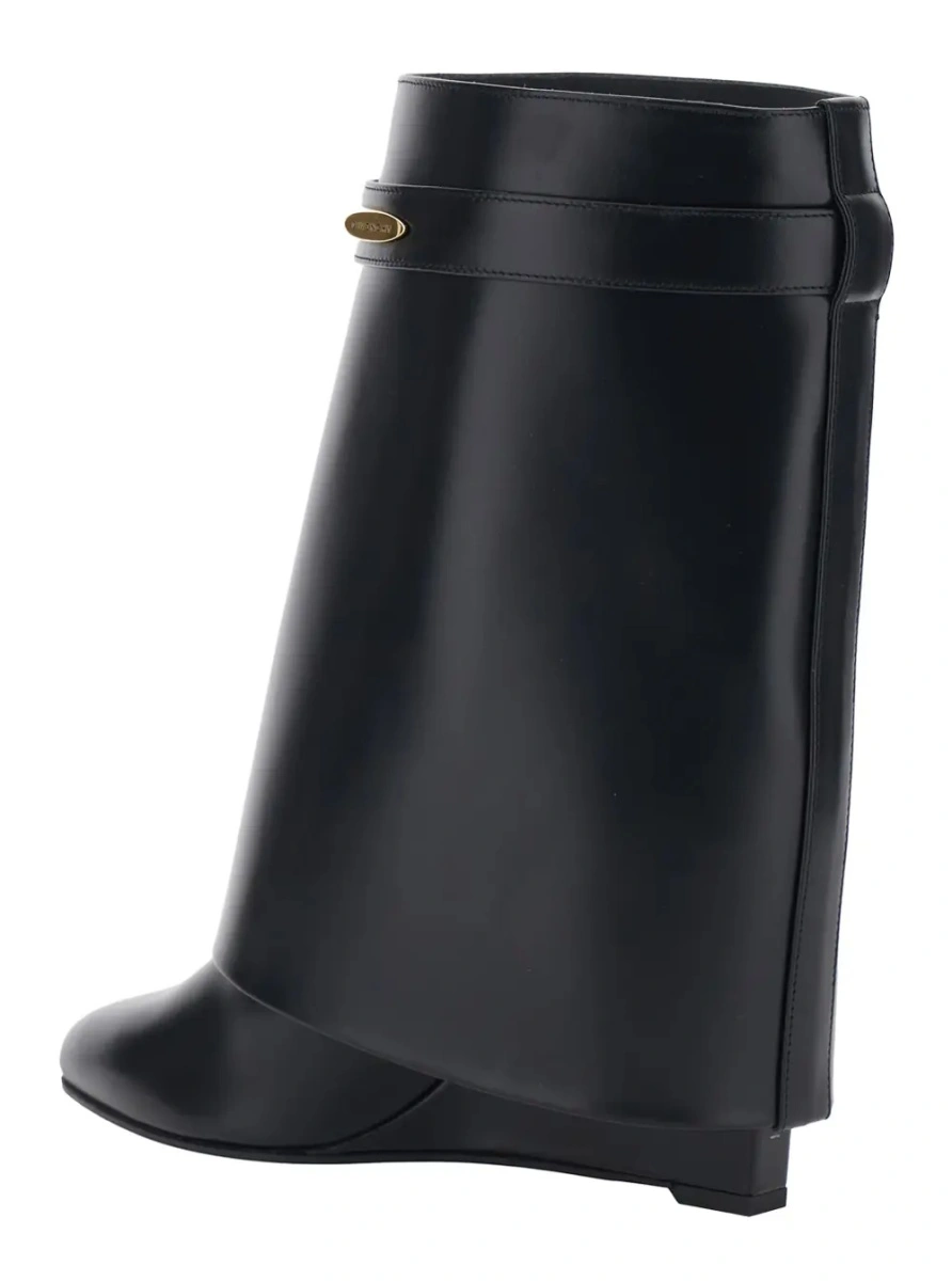 Botine Givenchy negre din piele - Img 3