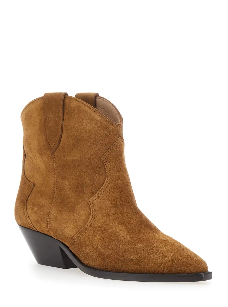 Botine Isabel Marant maro din piele intoarsa 'Dewina' - Img 2
