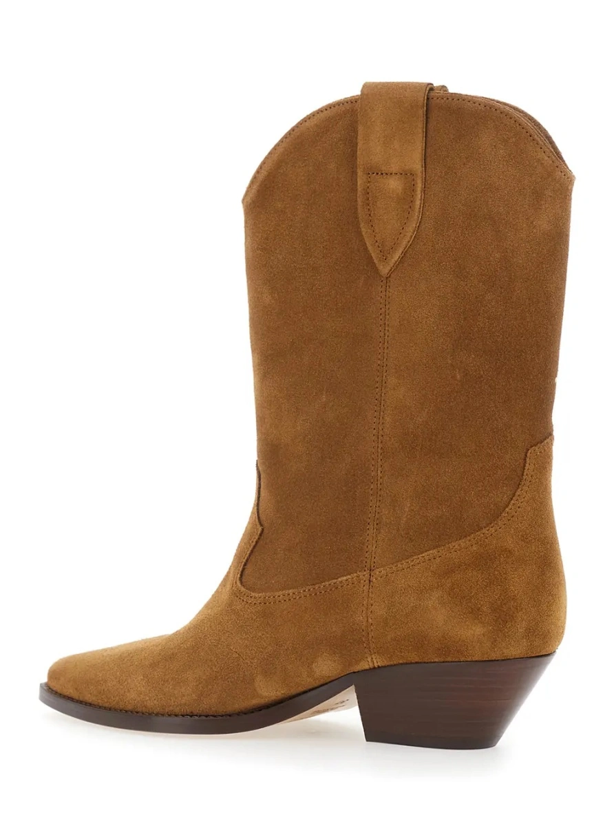 Botine Isabel Marant maro din piele intoarsa 'Duerto' - Img 3