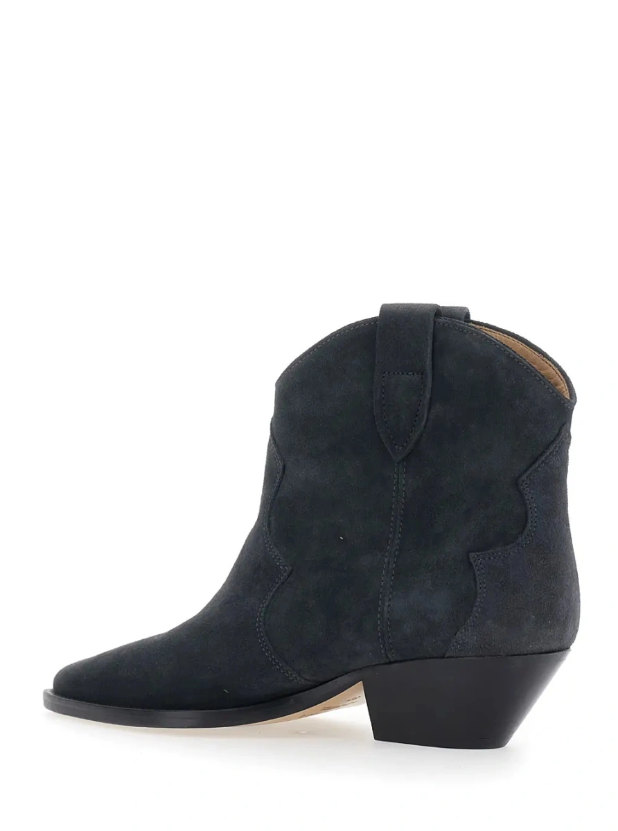 Botine Isabel Marant negre din piele intoarsa - Img 3