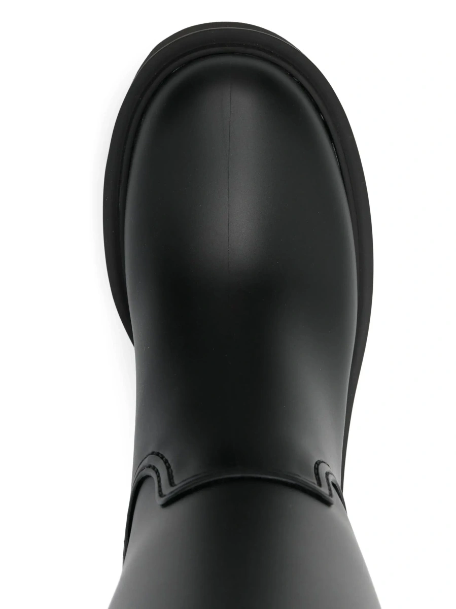 Botine Moncler negre din material textil - Img 7