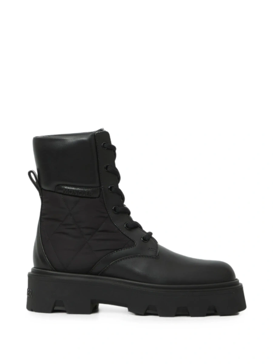 Botine Moncler negre din piele - Img 9