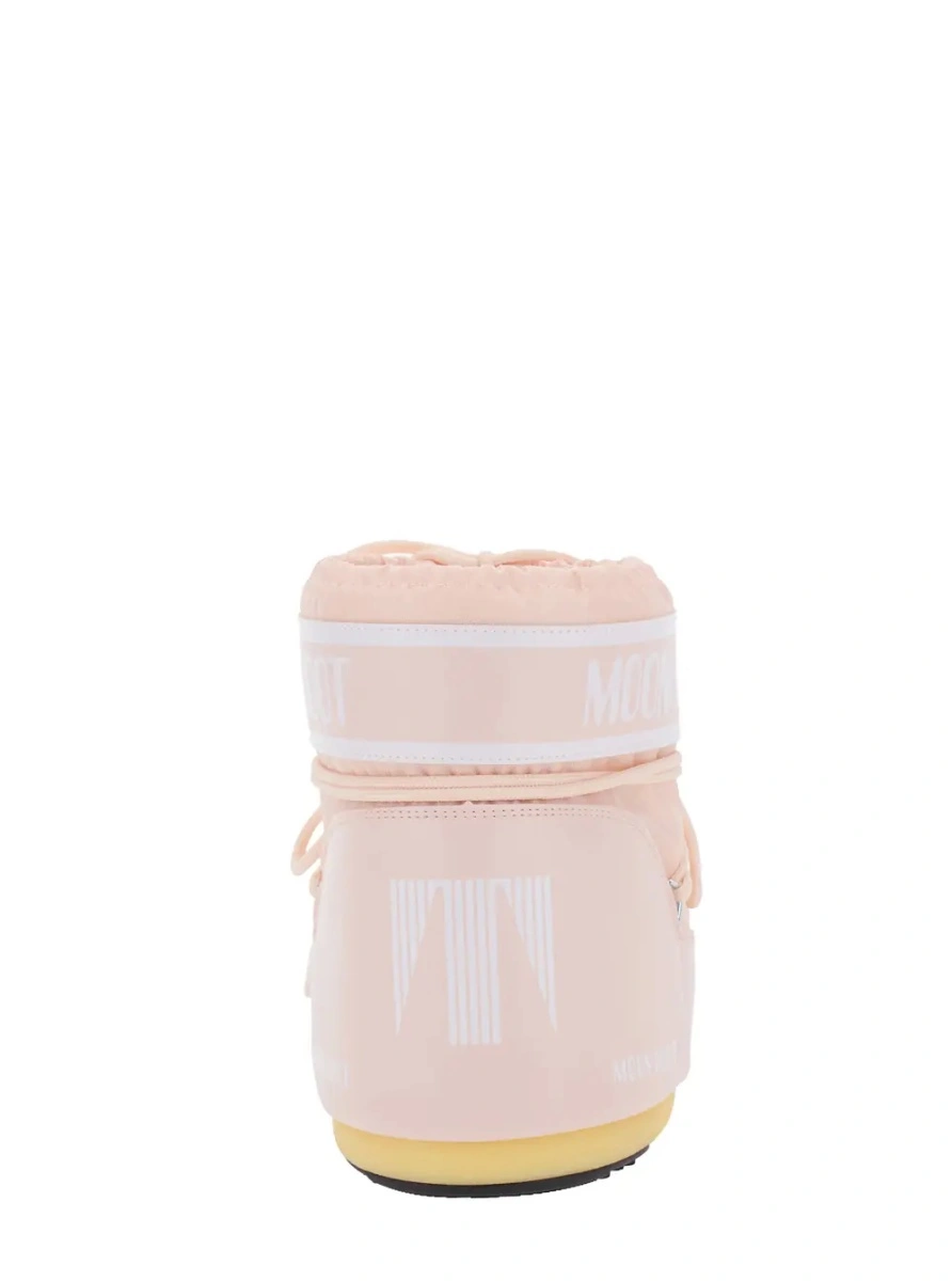 Botine Moon Boot roz din material textil tehnic - Img 4