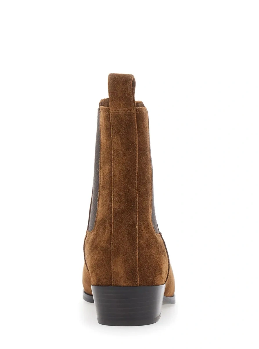 Botine STRATEGIA maro din piele intoarsa 'Nina' - Img 4