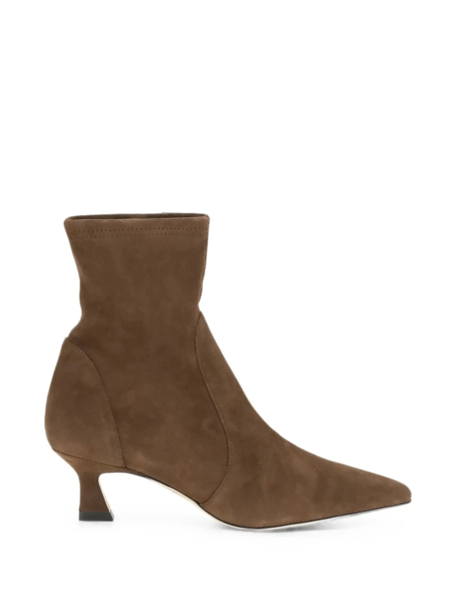 Botine Stuart Weitzman maro din piele intoarsa - Img 7