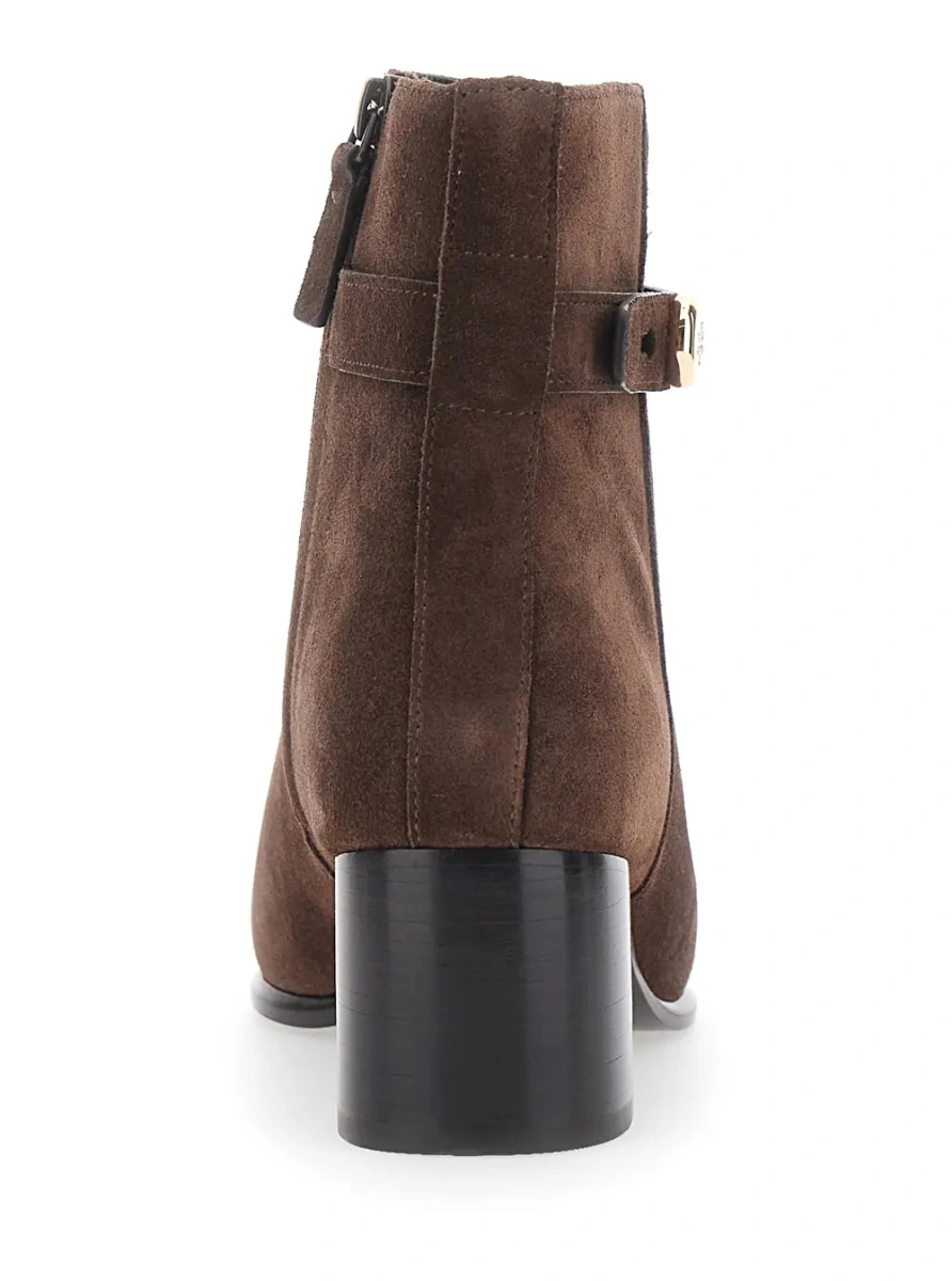 Botine Tory Burch maro din piele intoarsa - Img 4