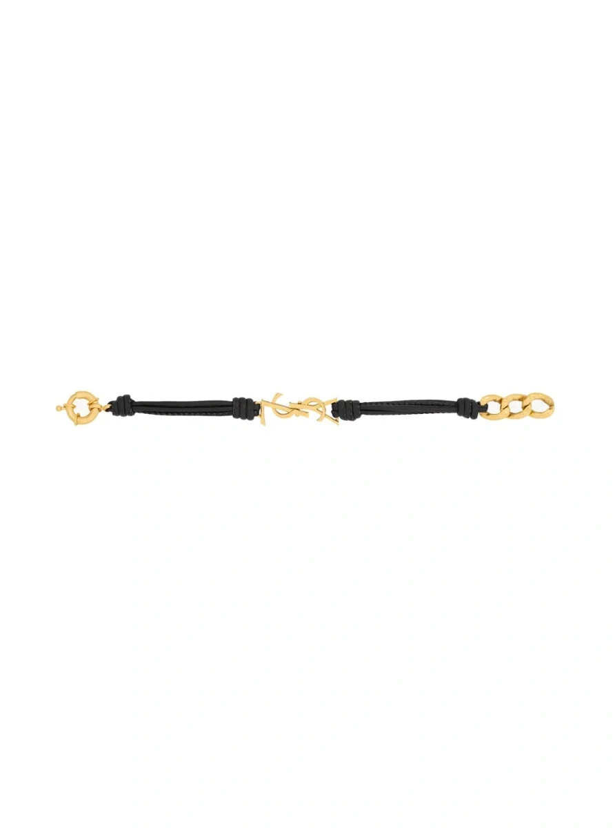 Bratara Saint Laurent gri din piele - Img 2