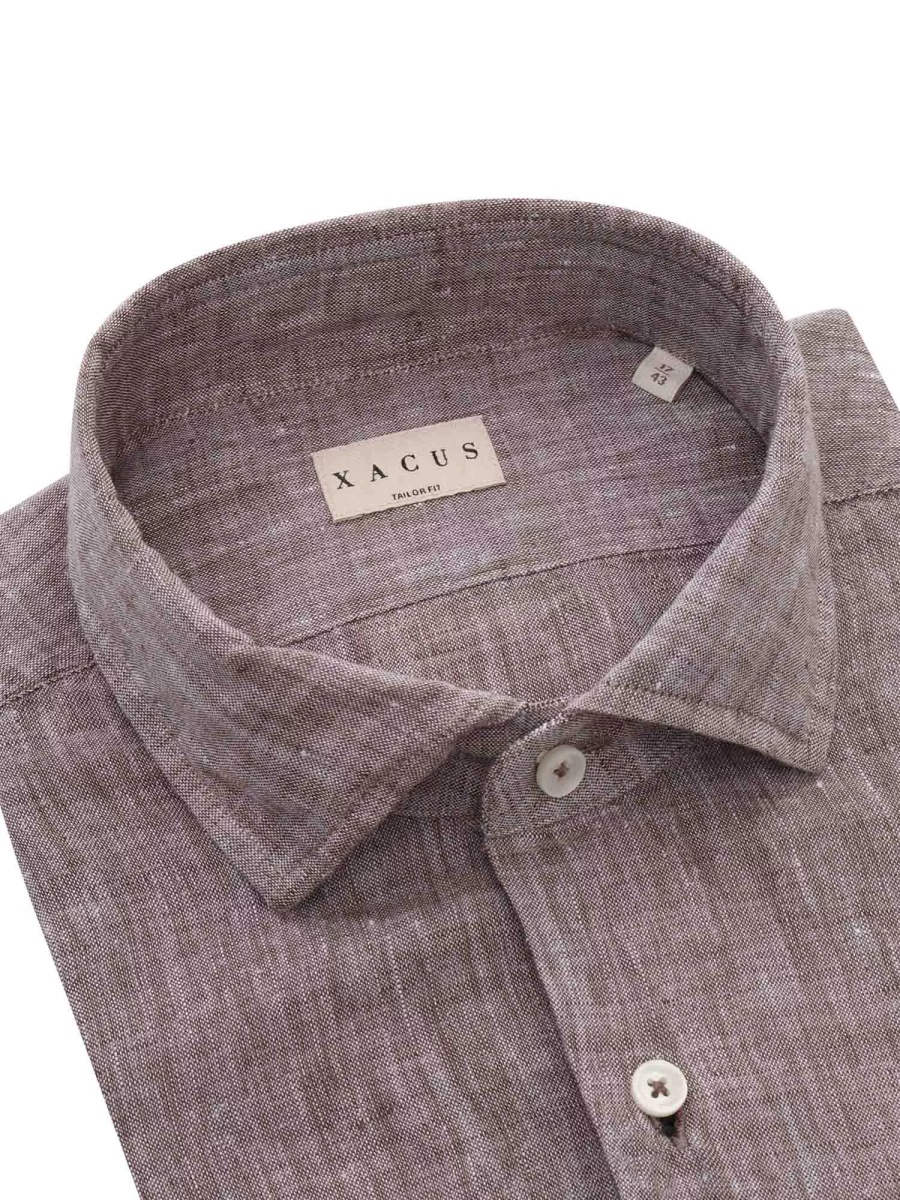 Brown linen shirt - Img 2