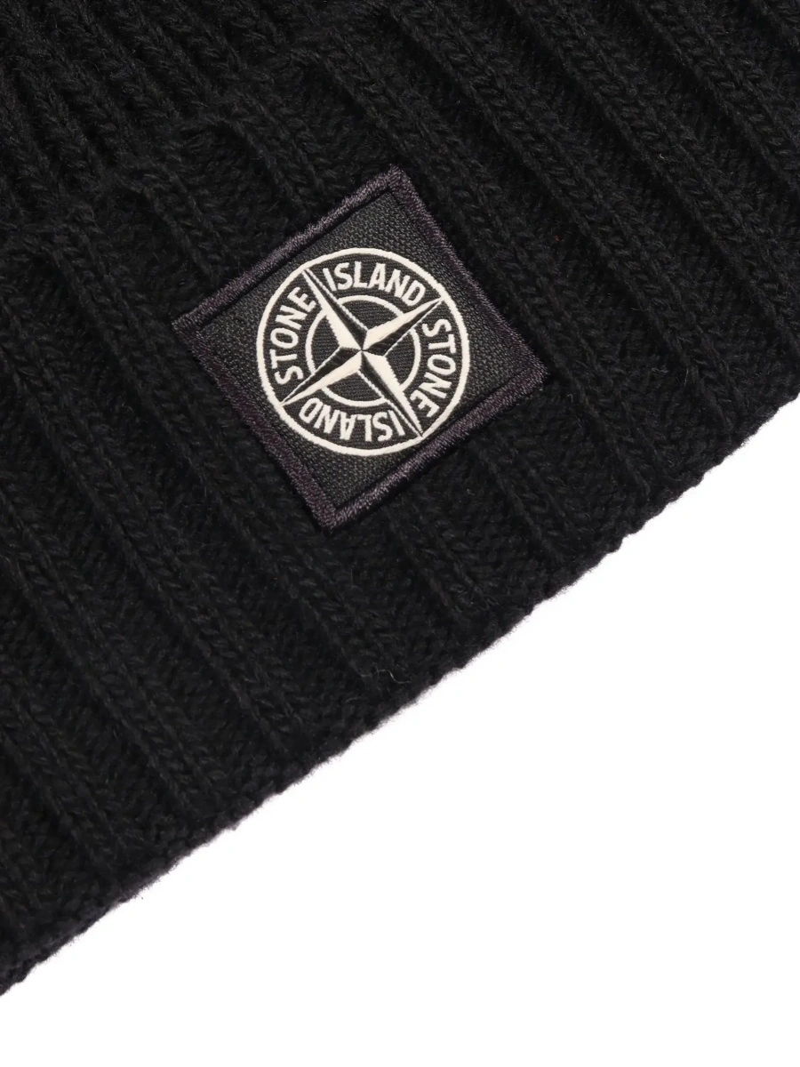 Caciula Stone Island neagra din lana - Img 5