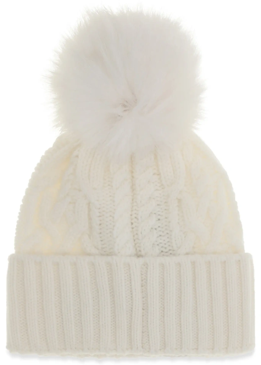 Caciula Wool and cashmere Beanie with pom-pom - Img 2