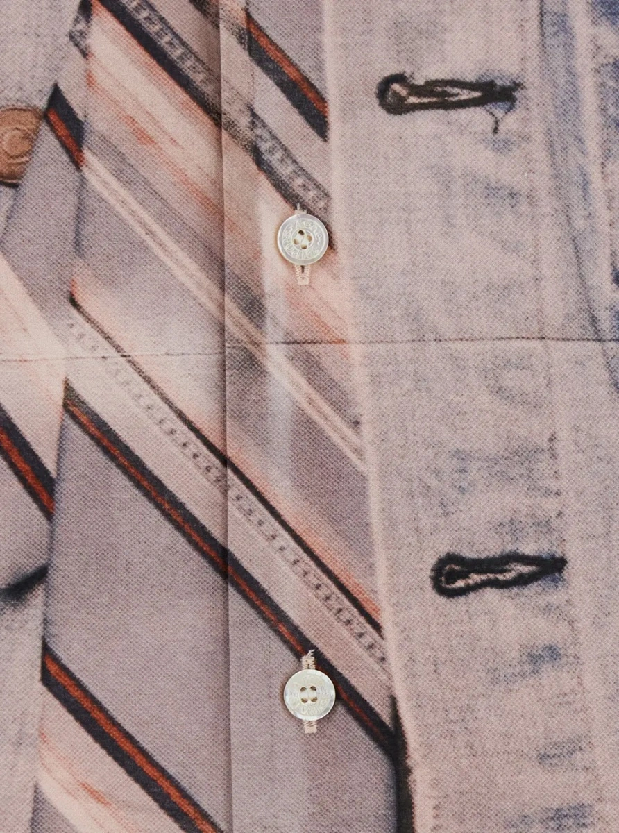 Camasa Acne Studios roz din bumbac - Img 3