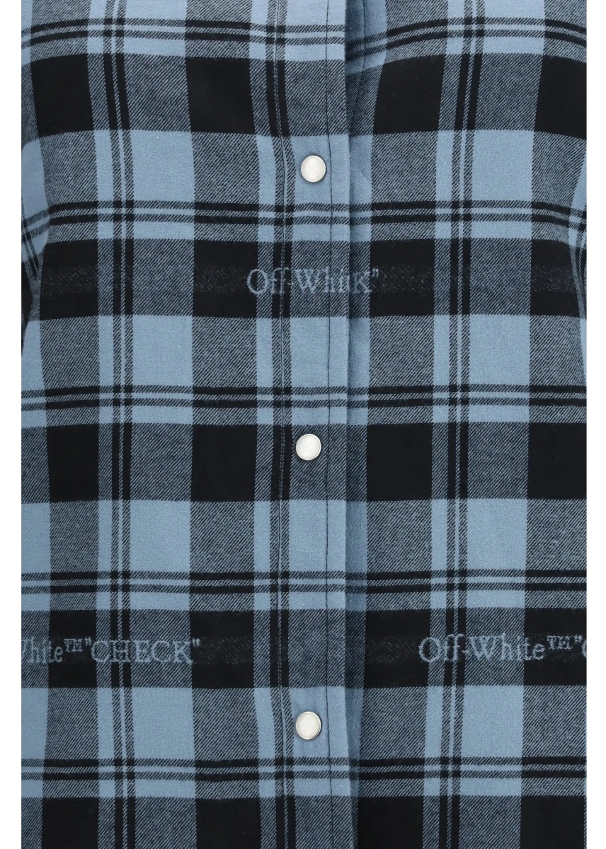 Camasa casual Check flannel padded Overshirt - Img 3