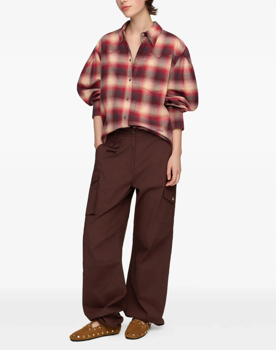 Camasa casual Cotton flannel check Shirt - Img 4