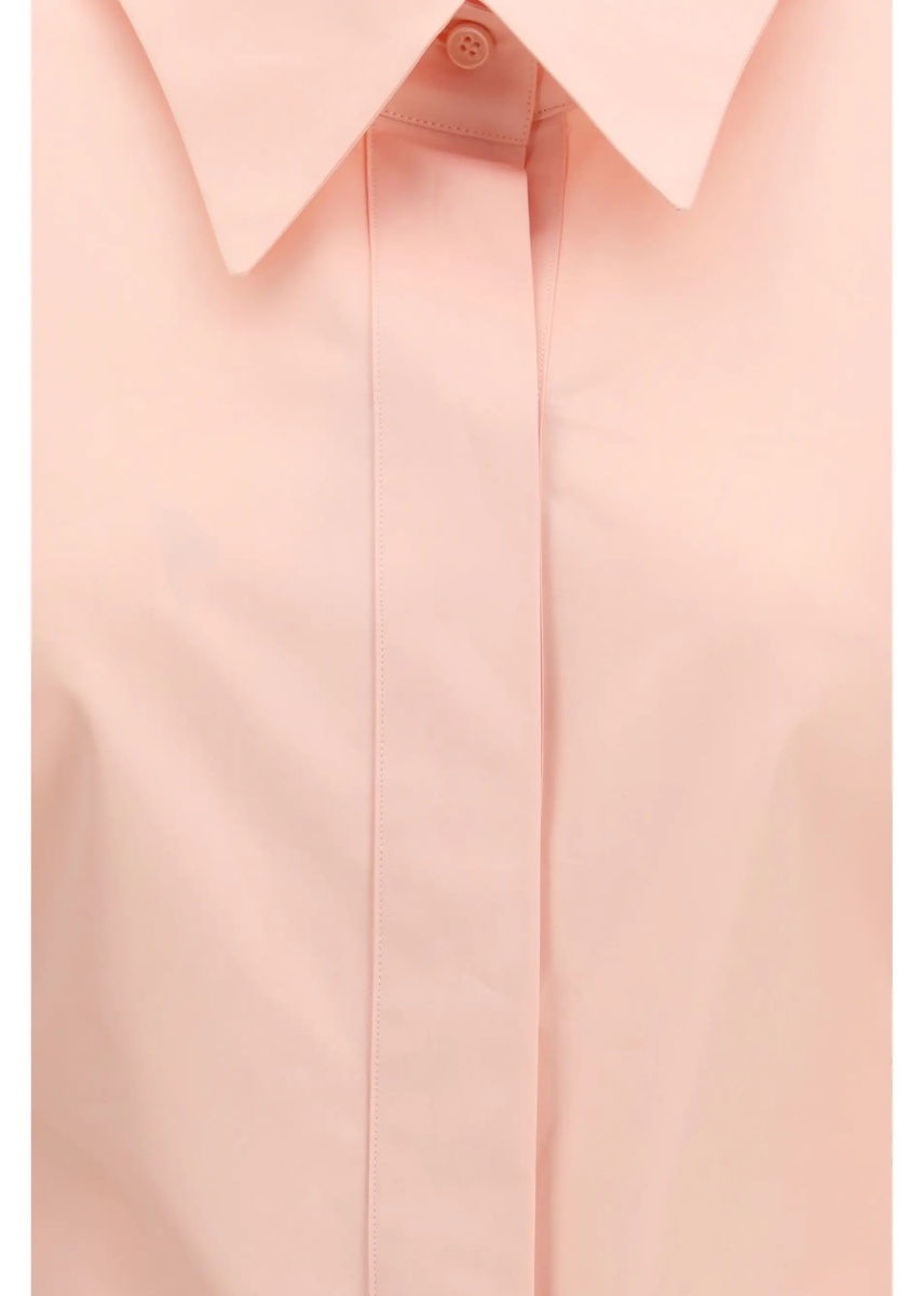 Camasa casual Cut-out cotton poplin Shirt - Img 3