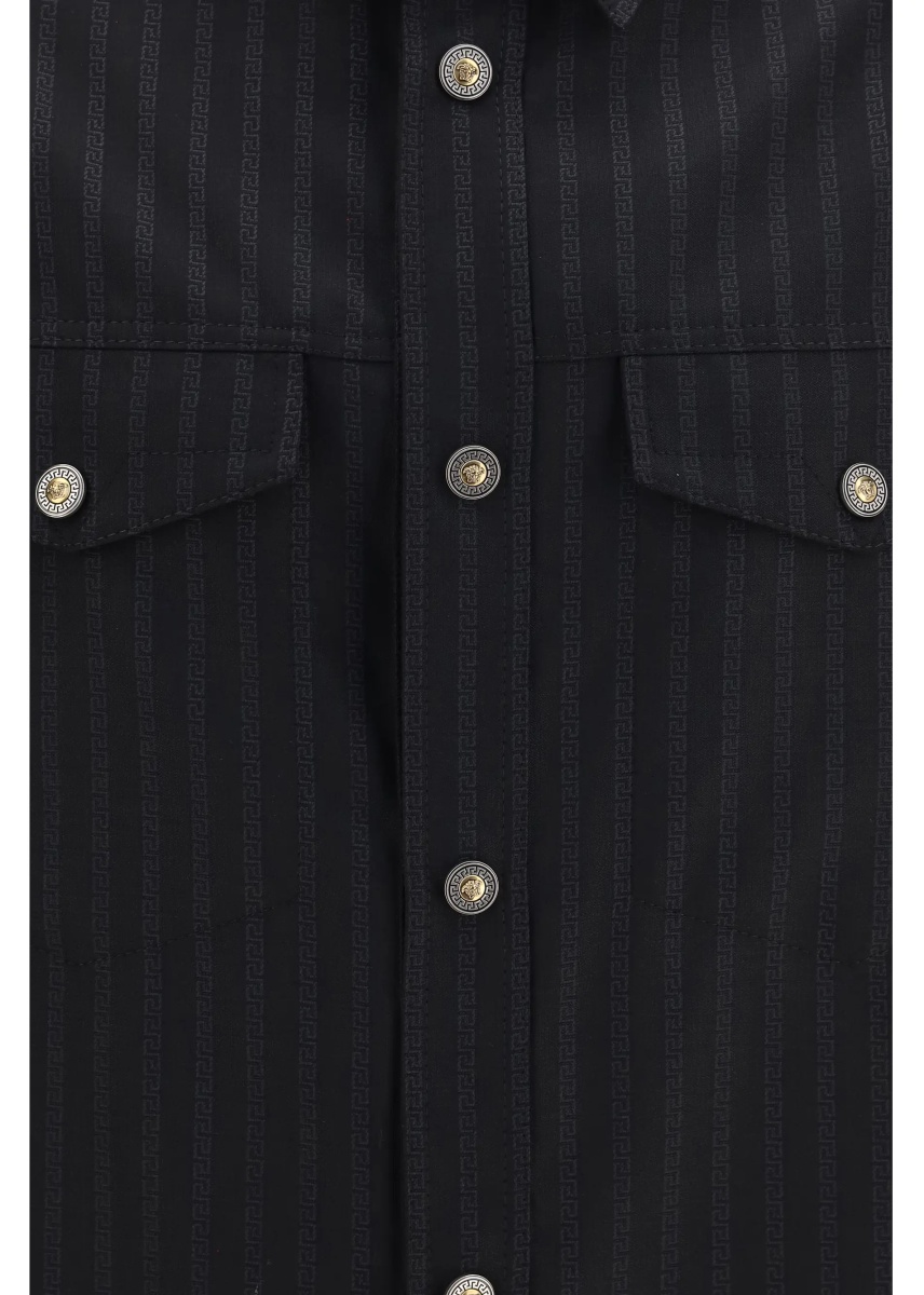 Camasa casual Greca Monogram jacquard wool Shirt - Img 3
