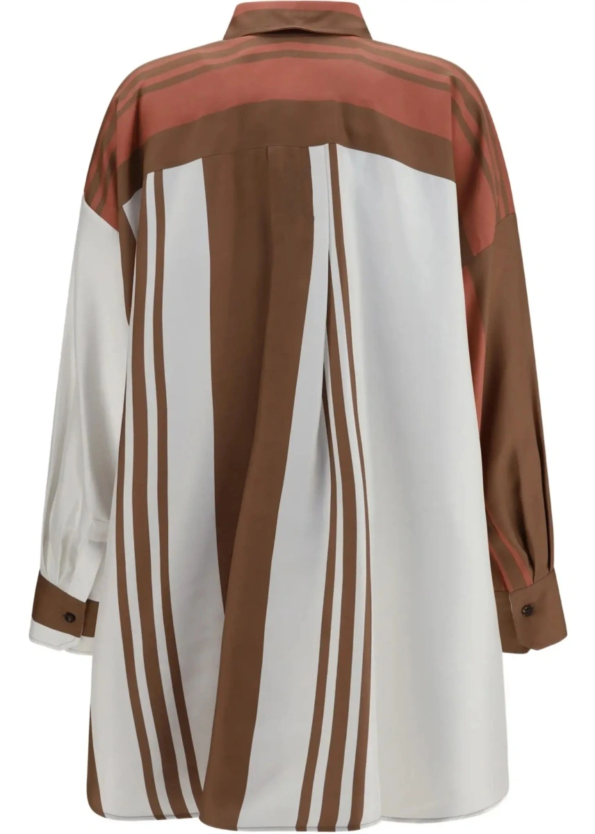 Camasa casual Long striped silk Shirt - Img 4