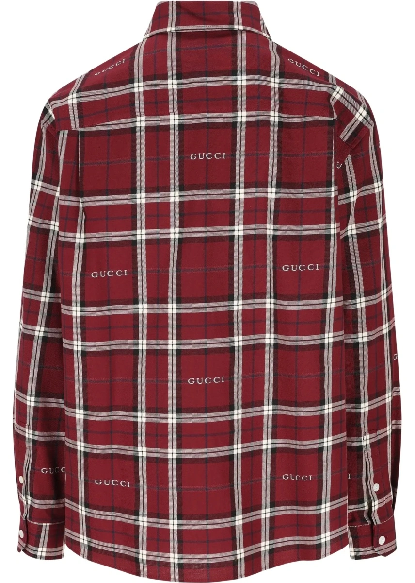 Camasa casual Multicolour tartan cotton jacquard Shirt - Img 2