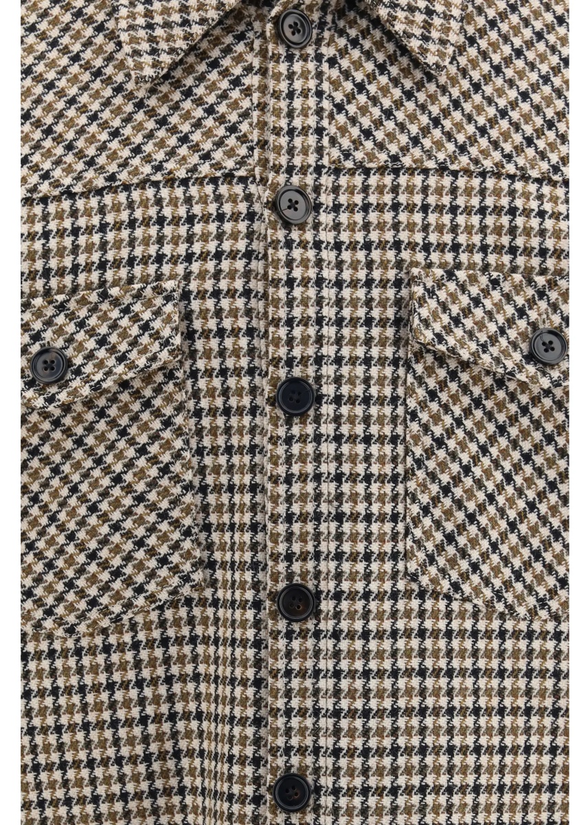 Camasa casual Quilted houndstooth wool Jacket - Img 3
