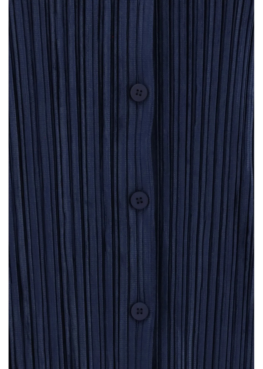 Camasa casual Shirt in fine striped velvet-like fabric - Img 3