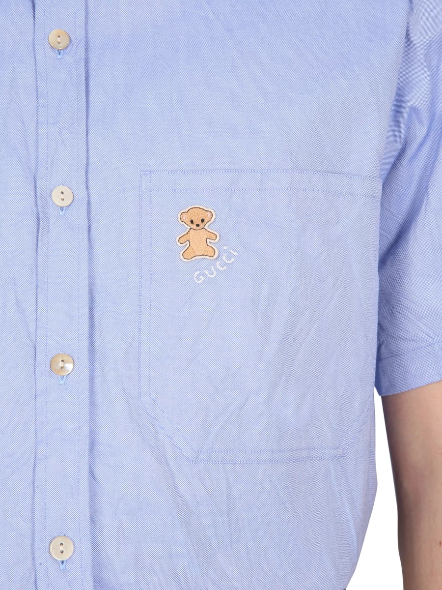 Camasa casual Shirt With Bear On Pocket - Img 3