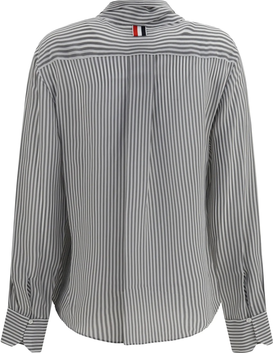 Camasa casual Striped silk Shirt with removable collar - Img 2