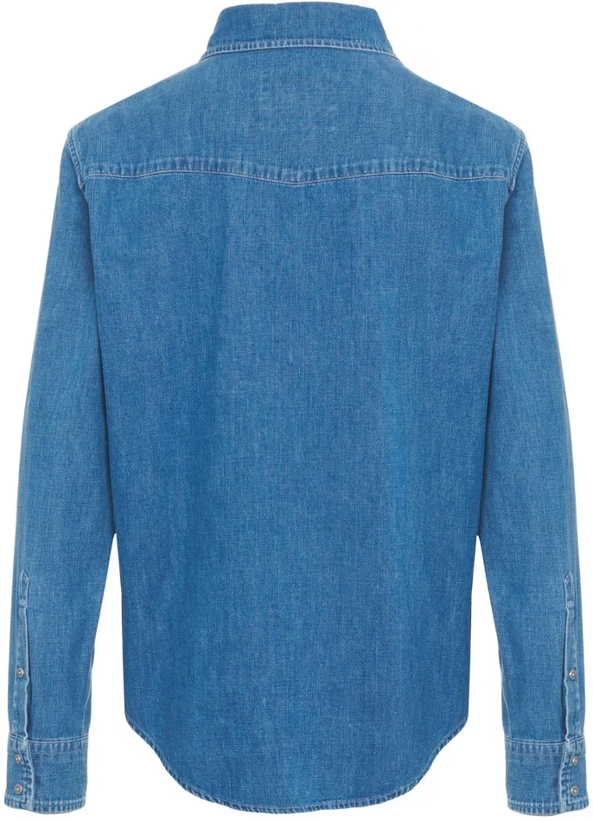 Camasa de blugi Dondup albastra din denim - Img 2