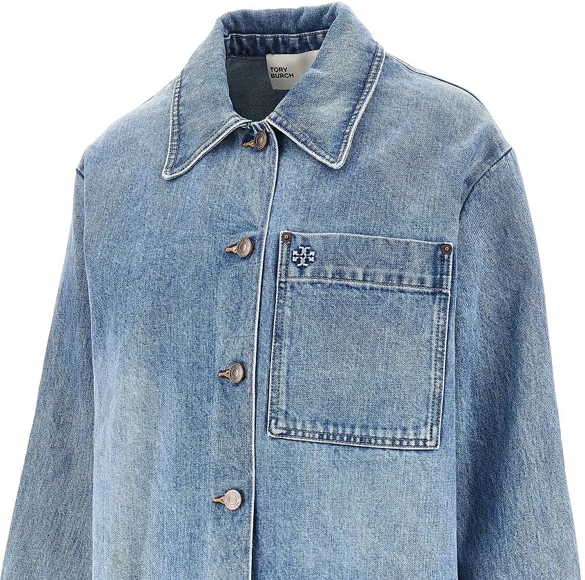 Camasa Denim jacket with T Monogram motif - Img 2