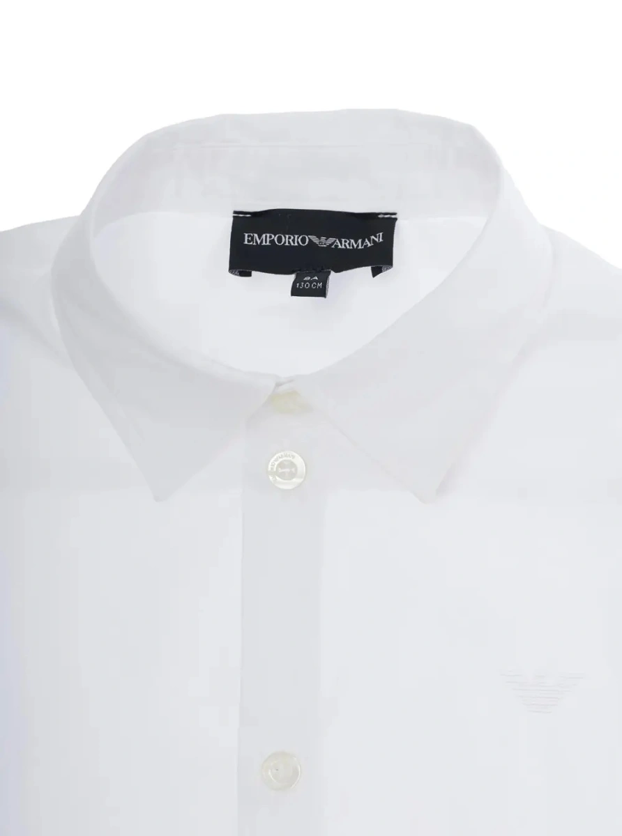 Camasa EMPORIO ARMANI KIDS alba din bumbac - Img 3