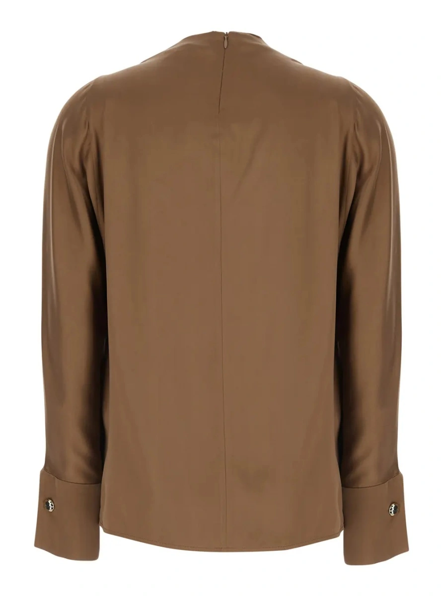 Camasa MaxMara Studio maro din matase - Img 2