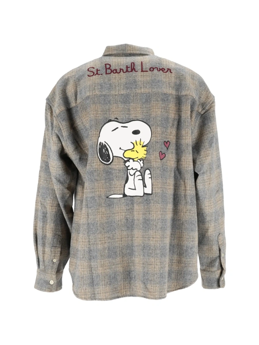Camasa Mc2 Saint Barth gri din lana si polyester - Img 3