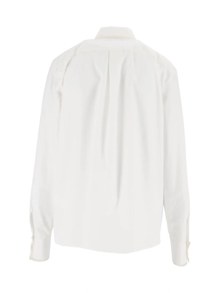 Camasa POPLIN BASIC SHIRT WITH FILO DIAMANTE AND TULLE TRIM - Img 3